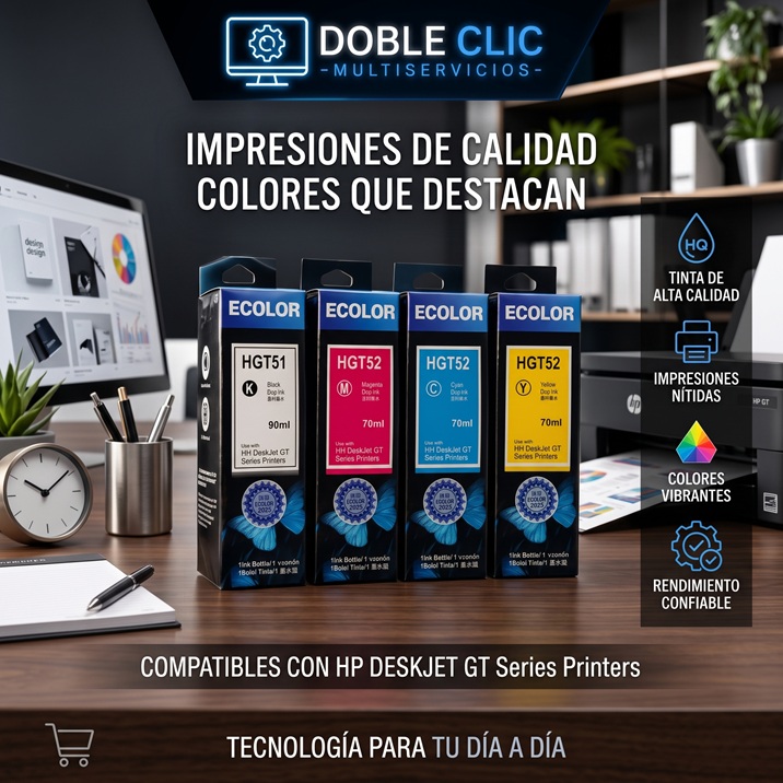 Tintas Ecolor compatibles HP DeskJet GT